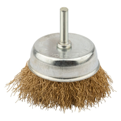 Корщетка чашечная, со шпилькой, латун. проволока 75 мм