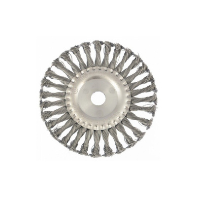 Щетка д/болгарки "MATRIX" 150мм посадочная d-22мм плоская круч. проволка