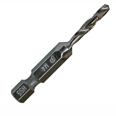 Сверло метчик ПРАКТИКА М4 шаг 0,7,длина 52 мм,хвостовик HEX 1/4,блистер