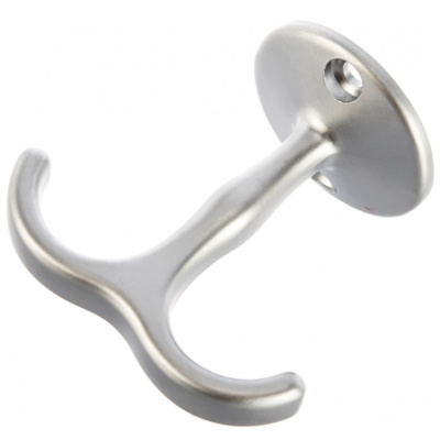 Крючок двухрожковый хром матовый HK.05.SC