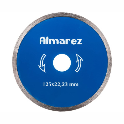 Диск отрезной алмазный мокрый рез 125х22,23мм "Almarez" Керамика тонкий 1,2мм 302125