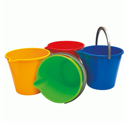 Ведро 10л PROTEX "Добрыня" с носиком и мерной линейкой (цветное)