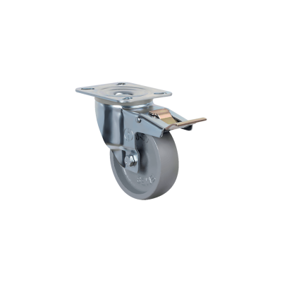 Колесо термостойкое поворотное с тормозом  80 мм ( EM 01 VKV 80 F )										