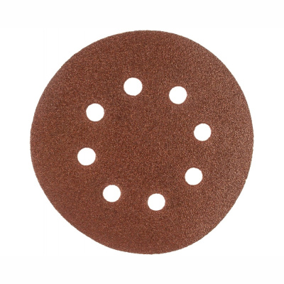 Круг абразивный на ворс. основе под "липучку", перфорированный, Р100, 125мм "MATRIX"