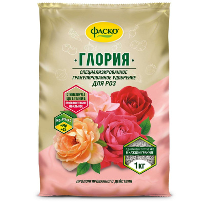 Для роз 1кг (NPK-5:9:5) Глория мин.удобрение 5/20/720 Фаско