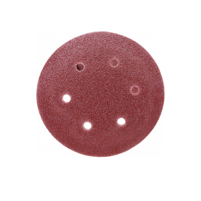 Круг абразивный на ворсовой подложке под "липучку", перфорированный, P 40, 150 мм, 5 шт.// Matrix