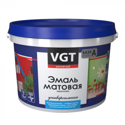 Эмаль ВД-АК-1179 универсал. супербелая матов. 15кг (1) "ВГТ"