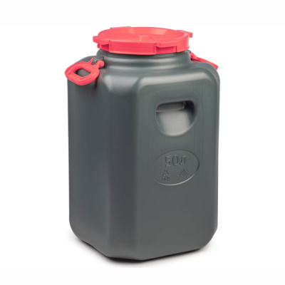 КАНИСТРА-БОЧКА ПЛАСТ. "ЭКОНОМ" 50 Л С КРЫШКОЙ И РУЧКАМИ, ГОРЛОВИНА 215 ММ (1/4) "АЛЬТЕРНАТИВА" М8331