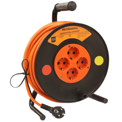 Удлинитель ПВС MegArsenal 4000 Вт  40м на катушке (С/з)