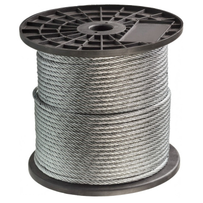 Трос грузоподъемный стальной, оцинкованный, DIN 3066, d=8 мм, L=80 м, ЗУБР Профессионал