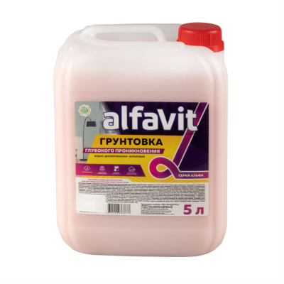 Грунтовка глубокого проникновения Alfavit серия Альфа, 5 л
