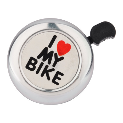 Звонок "I LOVE MY BIKE" хром., сталь/пласт.