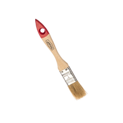 КИСТЬ ПЛОСКАЯ  №1 /25 ММ  (12/1200) НАТУР.ЩЕТИНА, ДЕРЕВ.РУЧКА "КЕДР"  006-3810