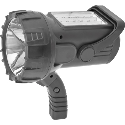 Фонарь светодиод.NРТ-SР12-АССU 1LED 3Вт+18+4LED аккум.прожектор пластик