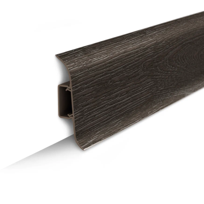 Плинтус напольный с центральной планкой 55мм 2,2м "Идеал Классик" Дуб айсберг / 230									