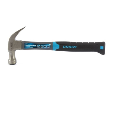Молоток-гвоздодер 450г фибергласс. трехкомпонентн. рукоятк GROSS