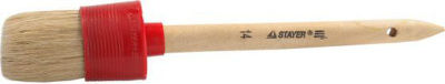 Кисть круглая "STAYER" Universal-standart светлая натур. щетина, пластм.корп., дер.ручка, 20мм