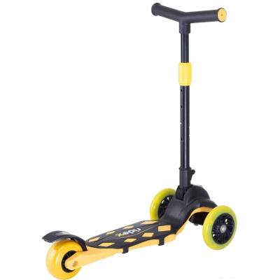 Самокат 3-х колесный RIDEX 3D Robin, 120/90 мм, неоновый желтый