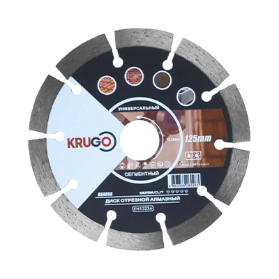 Диск алмазный сегментированный (Кирпич, бетон, гранит) 125х2,0х22,23х10мм KRUGO