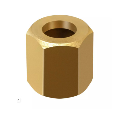 Гайка накидная М12*1,25 (правая,латунь) для крепления ниппеля ф6мм