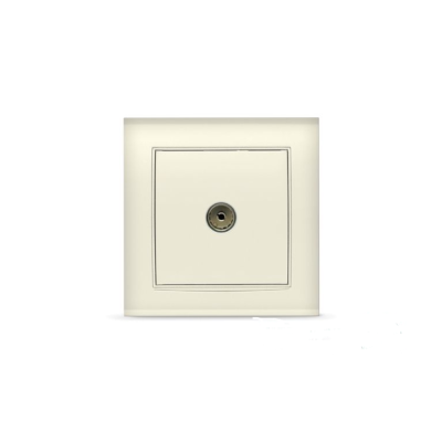 Розетка Бриллиант TV слоновая кость