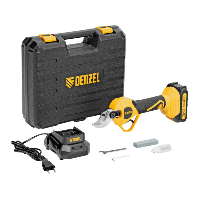 Секатор аккумуляторный, бесщет., CP-30BL, Li-Ion, 20 В, лезвия SK5 // Denzel