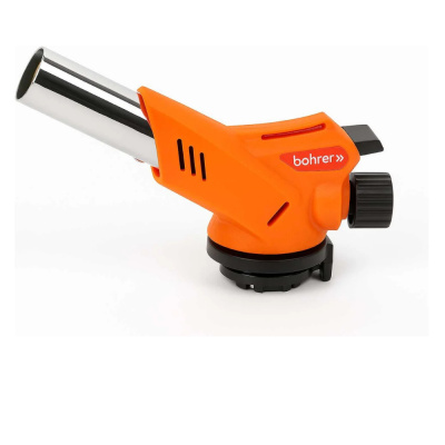Насадка - горелка газовая Bohrer "360" раб. в любом полож. вентиль с пьезо (д/газ. баллончика)