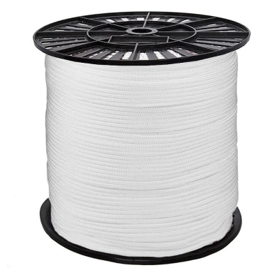 Шнур плетеный п/п Д= 4 (белая) катушка В810
