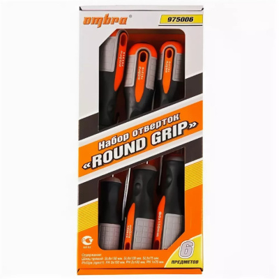 Набор отверток "ROUND GRIP" 6 предметов
