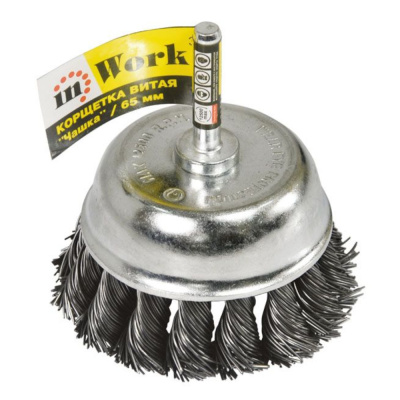 Корщетка д/дрели витая "Чашка", 65 мм, InWork