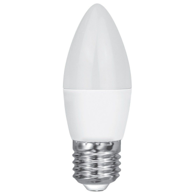 Лампа светодиодная LED 9вт Е27 теплый матовая свеча Feron