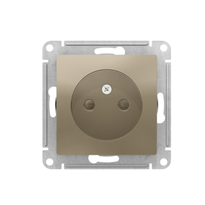 Розетка ATLASDESIGN без заземления 16А механизм шампань