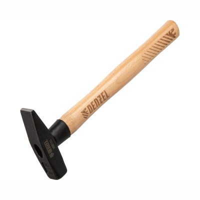 Молоток слесарный, 300 г, кованый квадратный боек, буковая рукоятка// Denzel