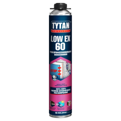 Пена пистолетная "TYTAN LOW EXPENSION" ПРОФИ'' 750мл всесезонная