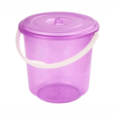 Ведро пласт. "Хозяюшка" 10л с крышкой "Альтернатива" М1213