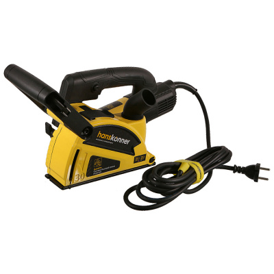 Штроборез Hanskonner, 125мм, 1600Вт, 8000об/мин, РАСКЛАДНОЙ КОЖУХ, конст эл-ка, кейс