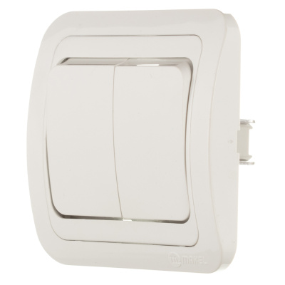 Выключатель 2-кл. СП Mimoza 10А IP20 бел./бел. Makel 12003 