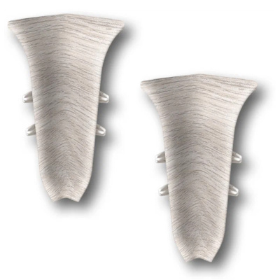 Угол для плинтуса 55мм "Идеал Классик" Ясень / 251 внутренний										