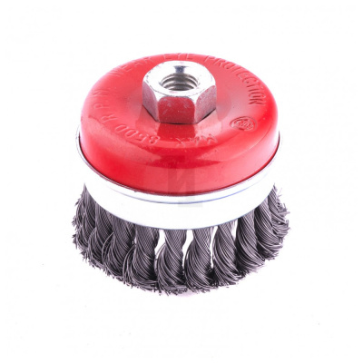 Щетка д/болгарки "MATRIX" "Heavy Duty" 80мм "чашка" круч. металлич. проволока