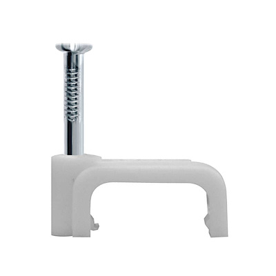 Скоба 4мм плоская пластиковая (50шт)