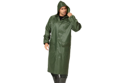 Плащ нейлоновый с ПВХ влагозащитный, зеленый 1/25 (XXXL)