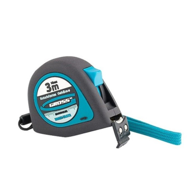 Рулетка GROSS Ergonomisch, 3м х 16мм, магнитный обрезин.зацеп