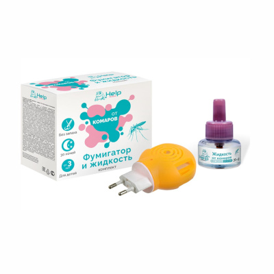 Комплект ДЕТСКИЙ от КОМАРОВ: фумигатор + жидкость 30 ночей /24