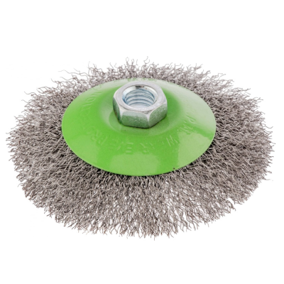 Щетка для УШМ, 115 мм, М14, "тарелка", витая проволока// Сибртех