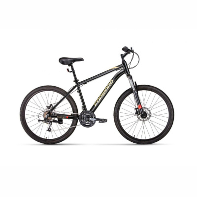 Велосипед FORWARD HARDI 26 2.0 D FR (26" 7 ск. рост. 18") 2024, черный/желтый