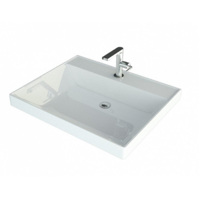 Умывальник "Corolina" 60*60 над стиральной машиной без перелива, с кронштейнами