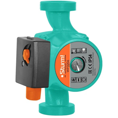 Насос циркуляционный Sturm!, 3 скорости, макс 96Вт, 55л/мин
