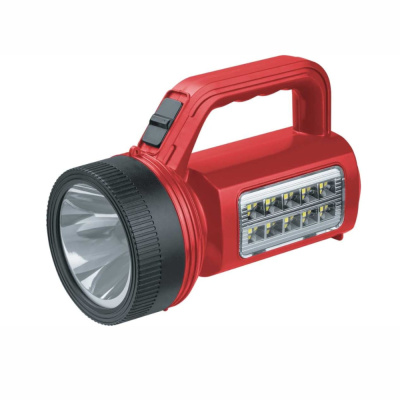 Фонарь светодиодный NPT-SP34-ACCU прожектор кемпинг 1LED 3Вт+10LED 5Вт lead-acid 0,6Ач