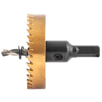 Коронка по металлу HSS, 60 мм, нитридтитановое покрытие //Denzel