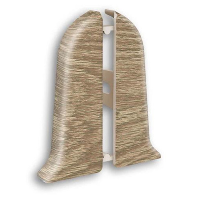 Угол для плинтуса 55мм "Идеал Классик" Дуб мокко / 208 торцевой (пара)										